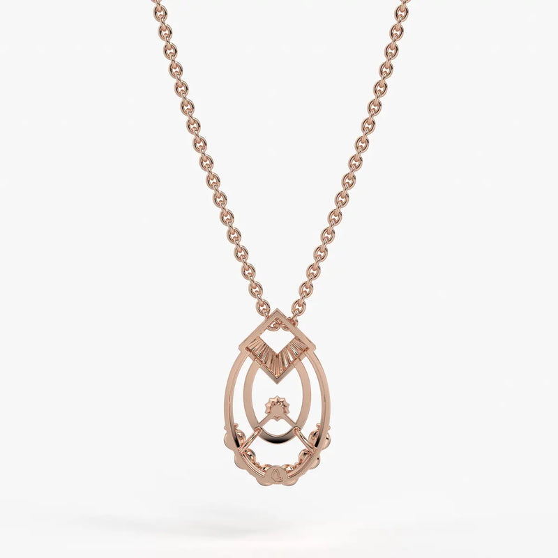 Reeva Diamond Halo Bead Pendant