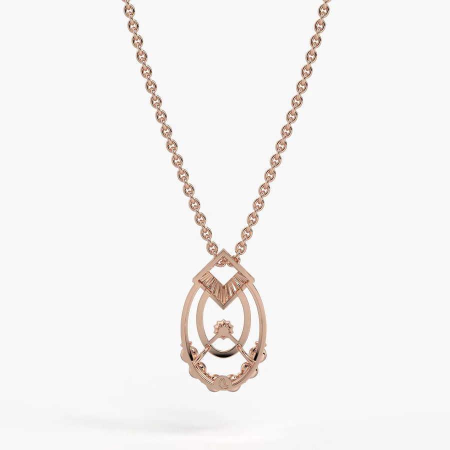 Reeva Diamond Halo Bead Pendant