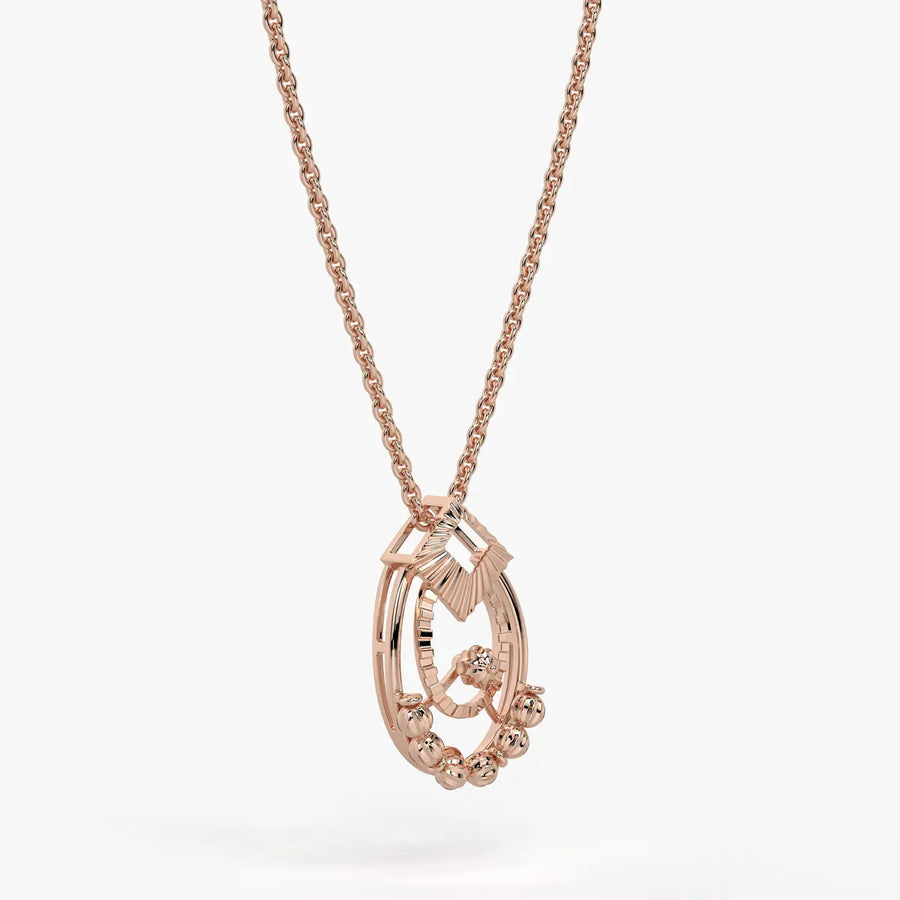 Reeva Diamond Halo Bead Pendant
