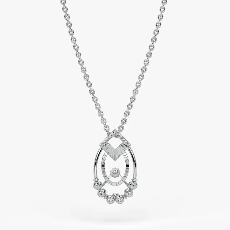 Reeva Diamond Halo Bead Pendant