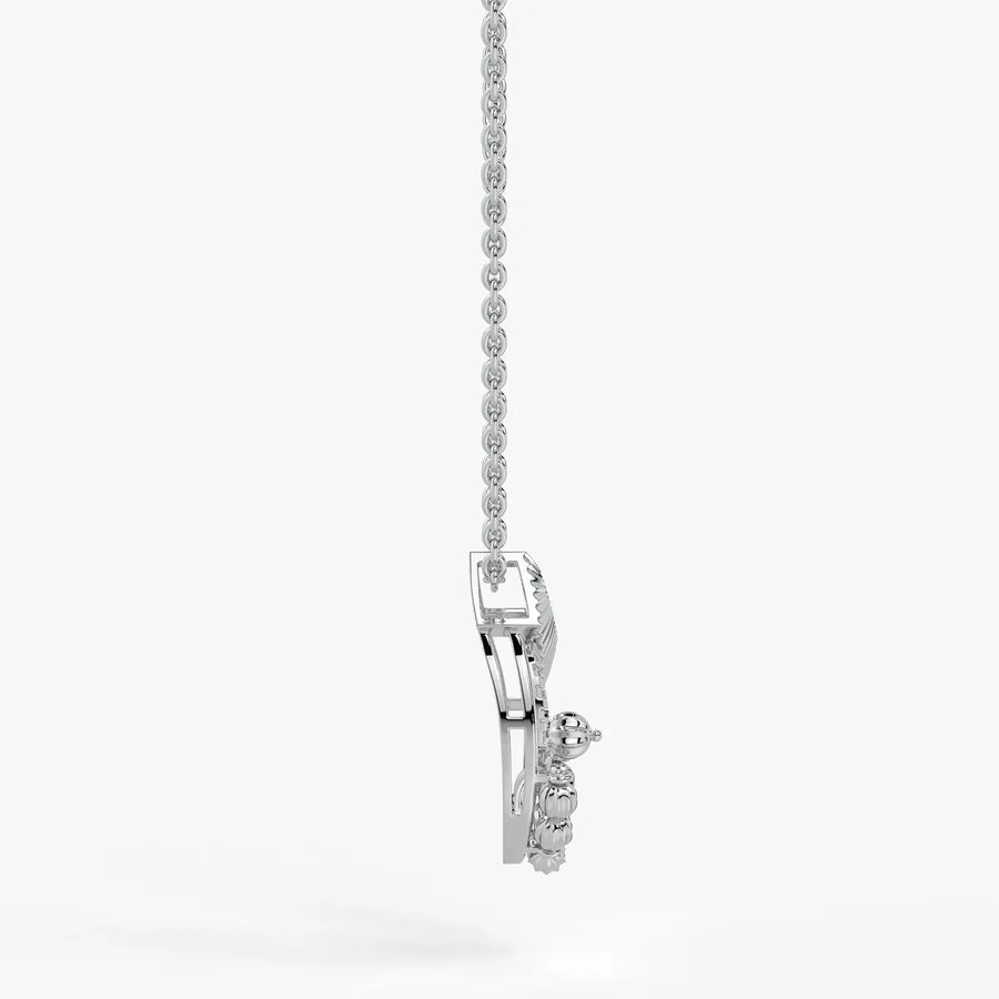 Reeva Diamond Halo Bead Pendant