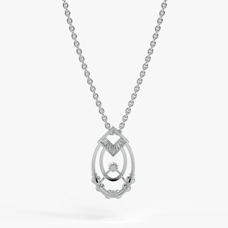 Reeva Diamond Halo Bead Pendant