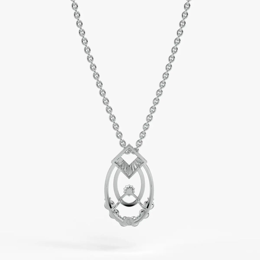 Reeva Diamond Halo Bead Pendant