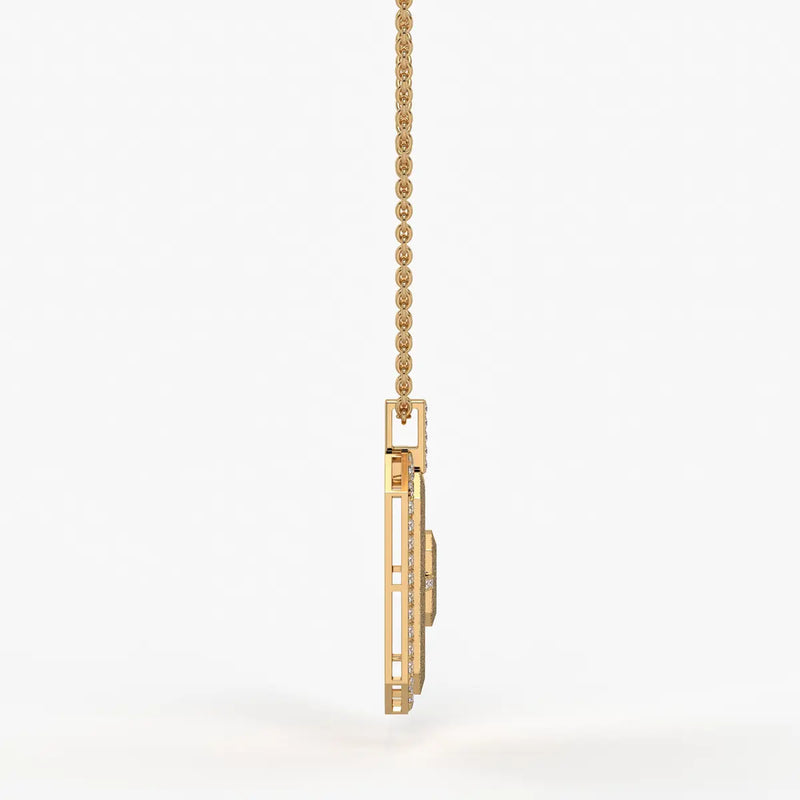 Regalon Crest Frame Pendant For Men
