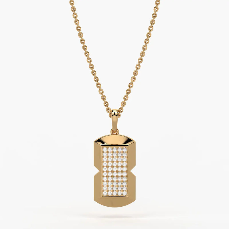 Orvian Gridlock Shield Pendant For Men