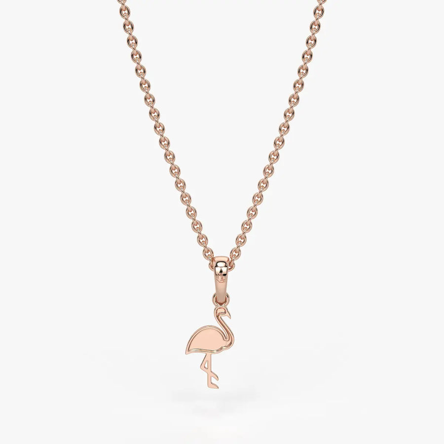 Blush Swan Flamingo Charm Pendant