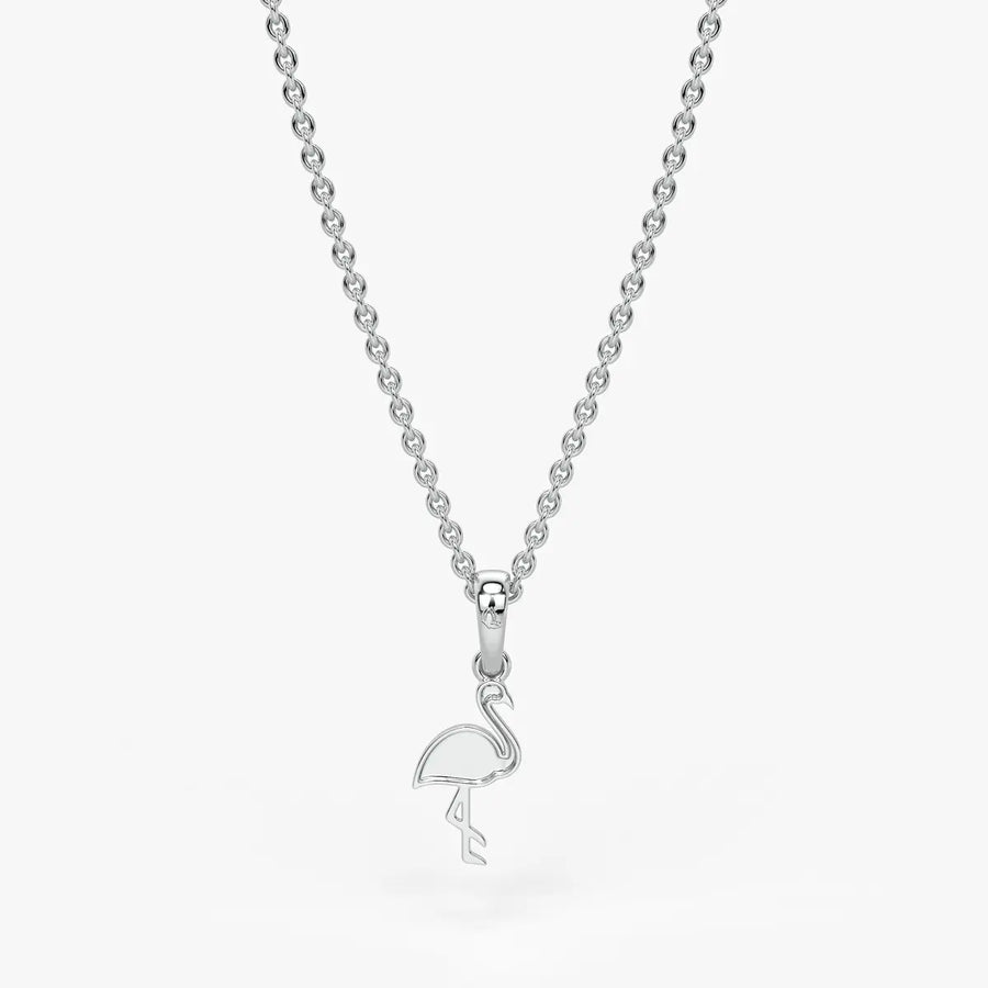 Blush Swan Flamingo Charm Pendant
