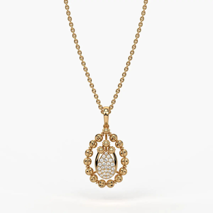 Aarvya Bloom Teardrop Pendant