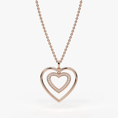 Nested Heart Radiance Pendant