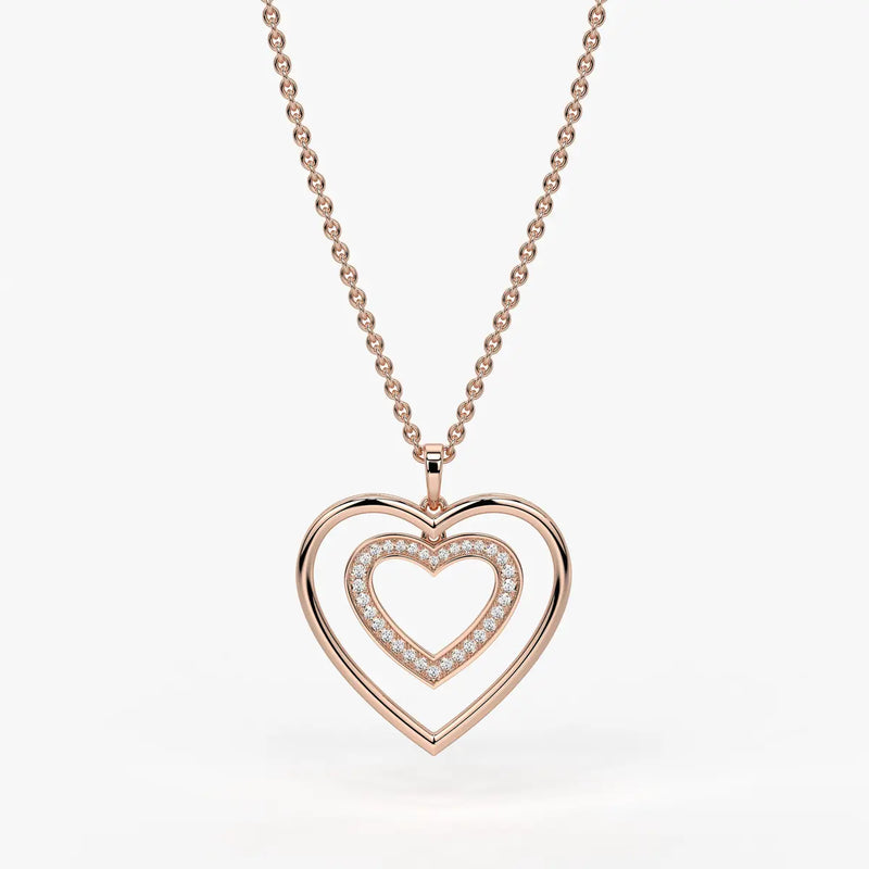 Nested Heart Radiance Pendant
