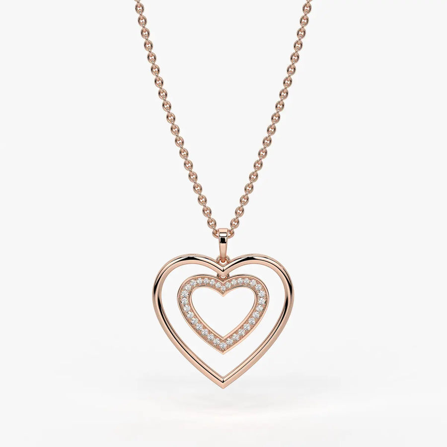 Nested Heart Radiance Pendant