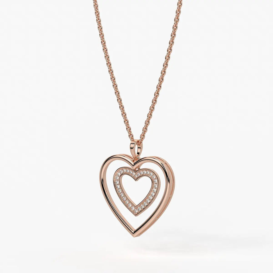 Nested Heart Radiance Pendant