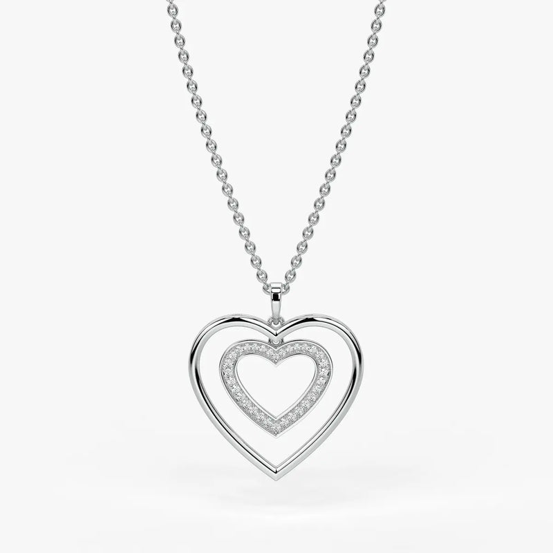 Nested Heart Radiance Pendant