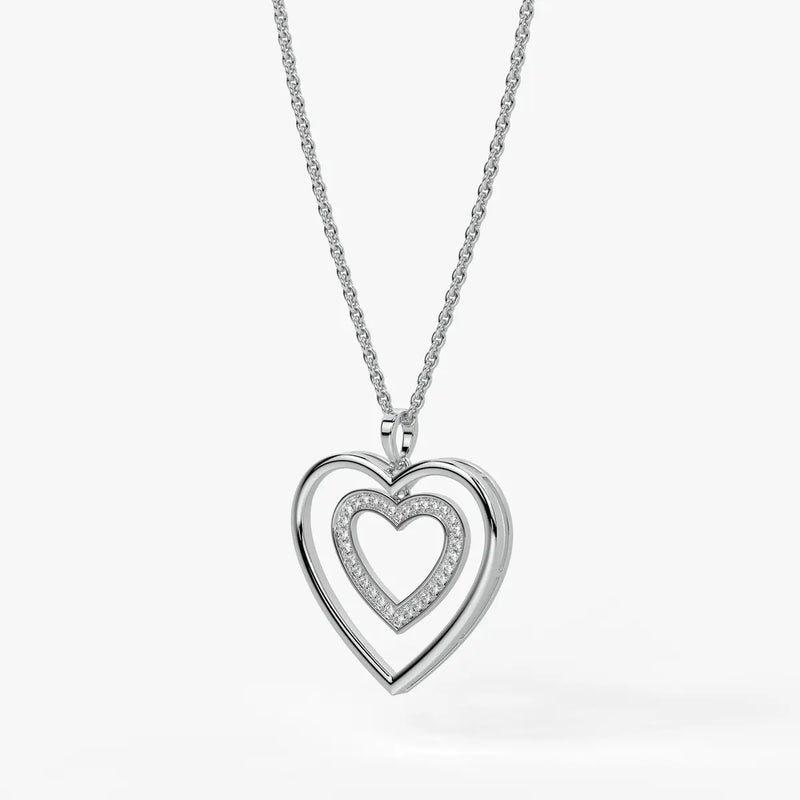 Nested Heart Radiance Pendant