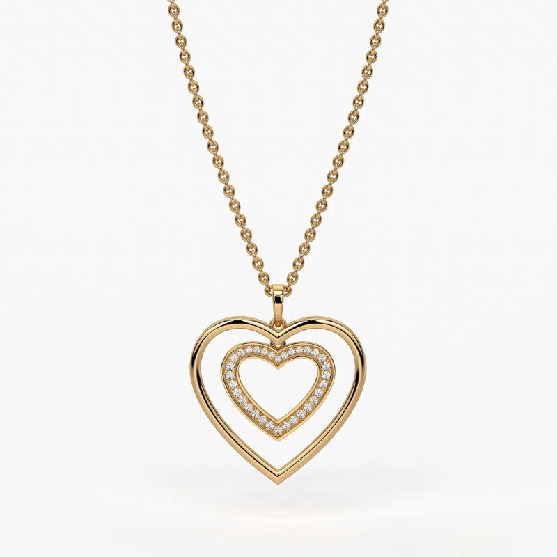 Nested Heart Radiance Pendant