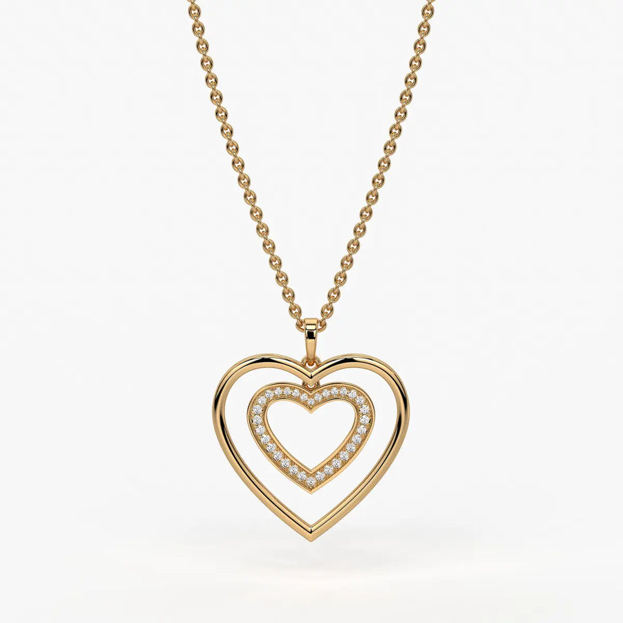 Nested Heart Radiance Pendant