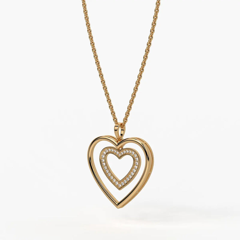 Nested Heart Radiance Pendant