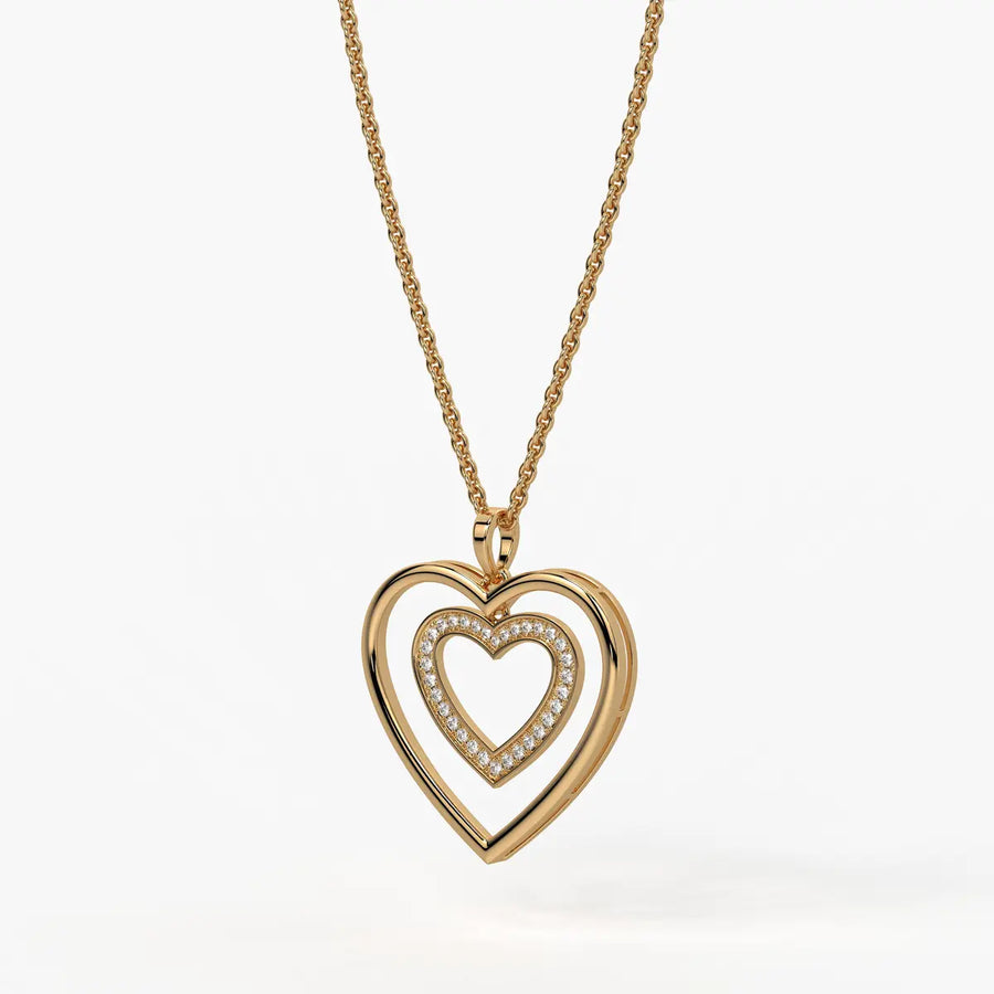 Nested Heart Radiance Pendant