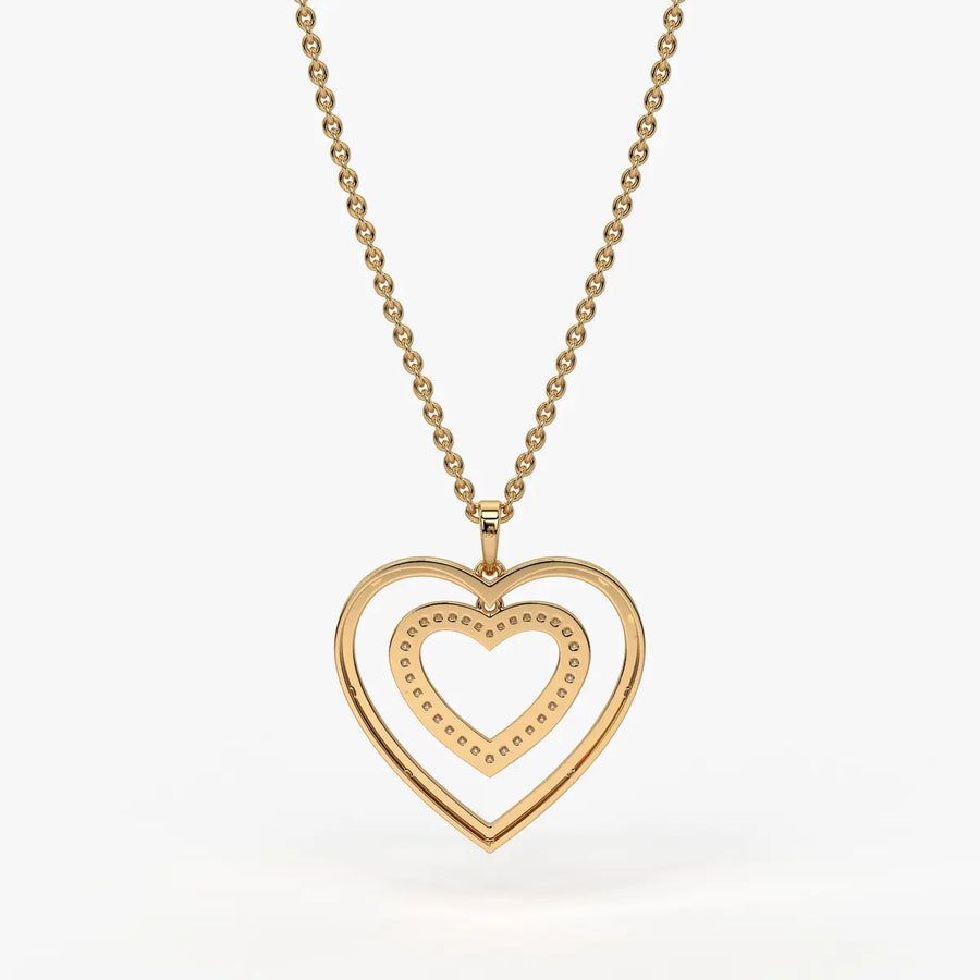 Nested Heart Radiance Pendant