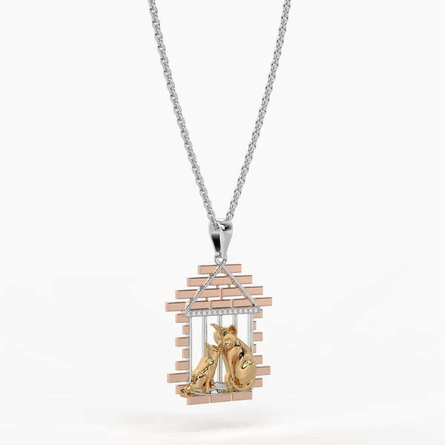Homelle Whispering Love Cat Pendant