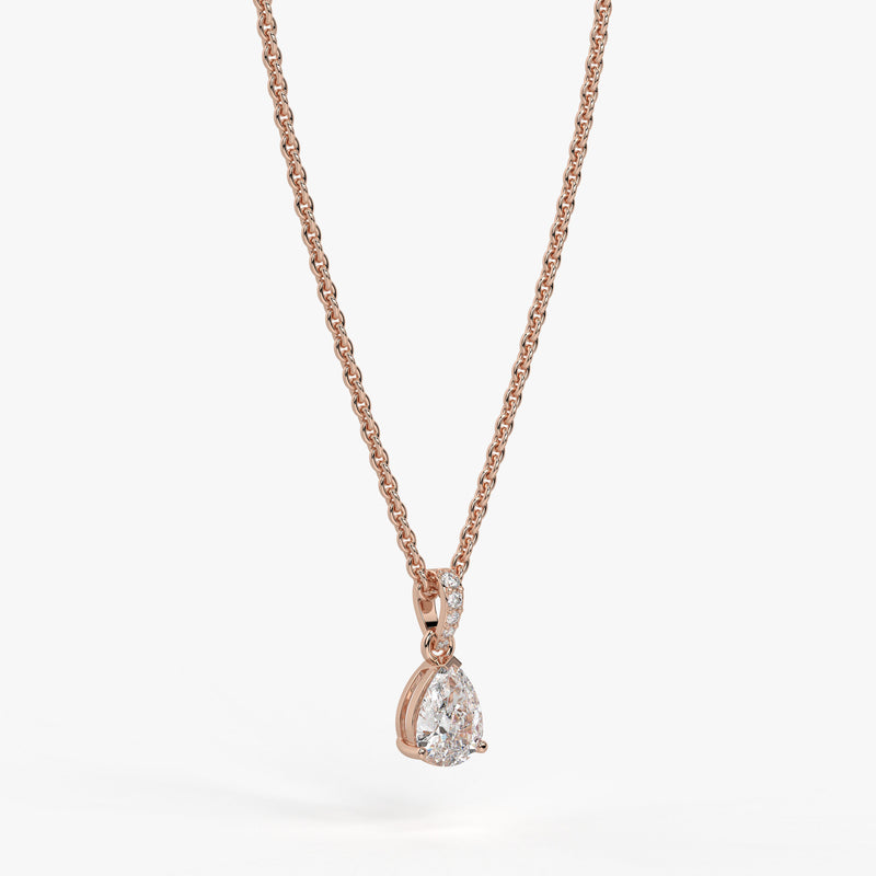 Elara Pear Diamond Drop Pendant