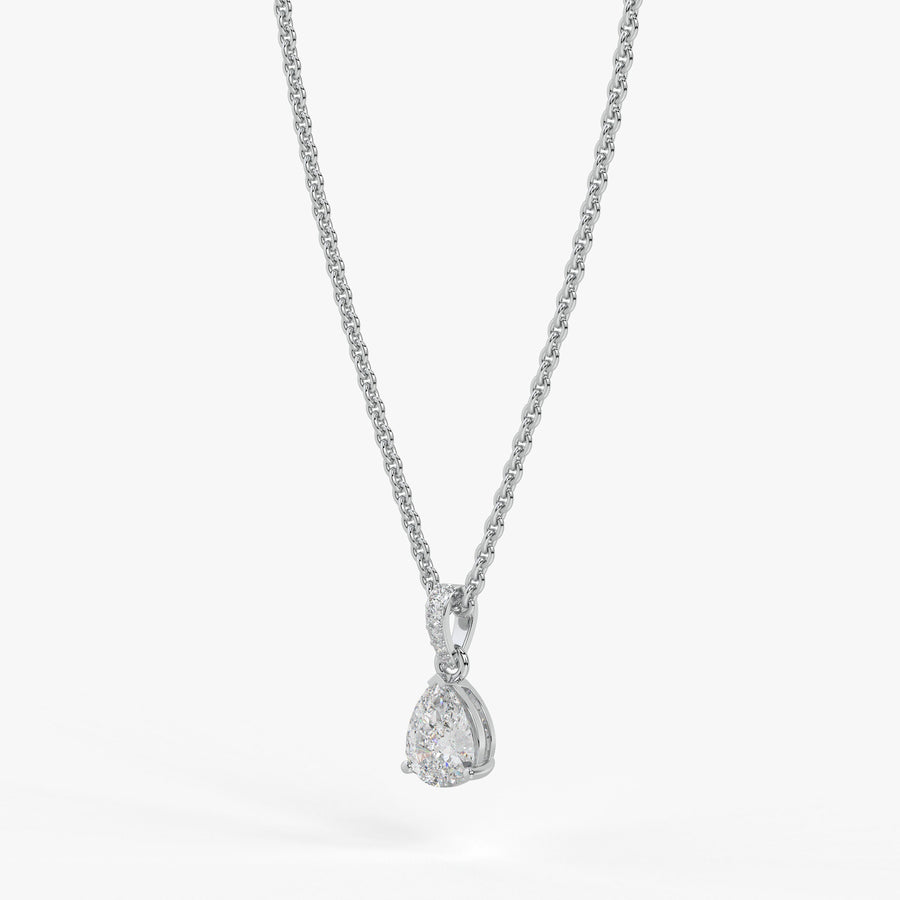 Elara Pear Diamond Drop Pendant