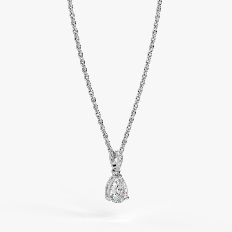 Elara Pear Diamond Drop Pendant