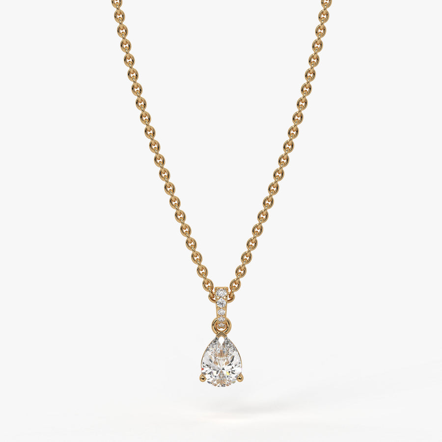 Elara Pear Diamond Drop Pendant