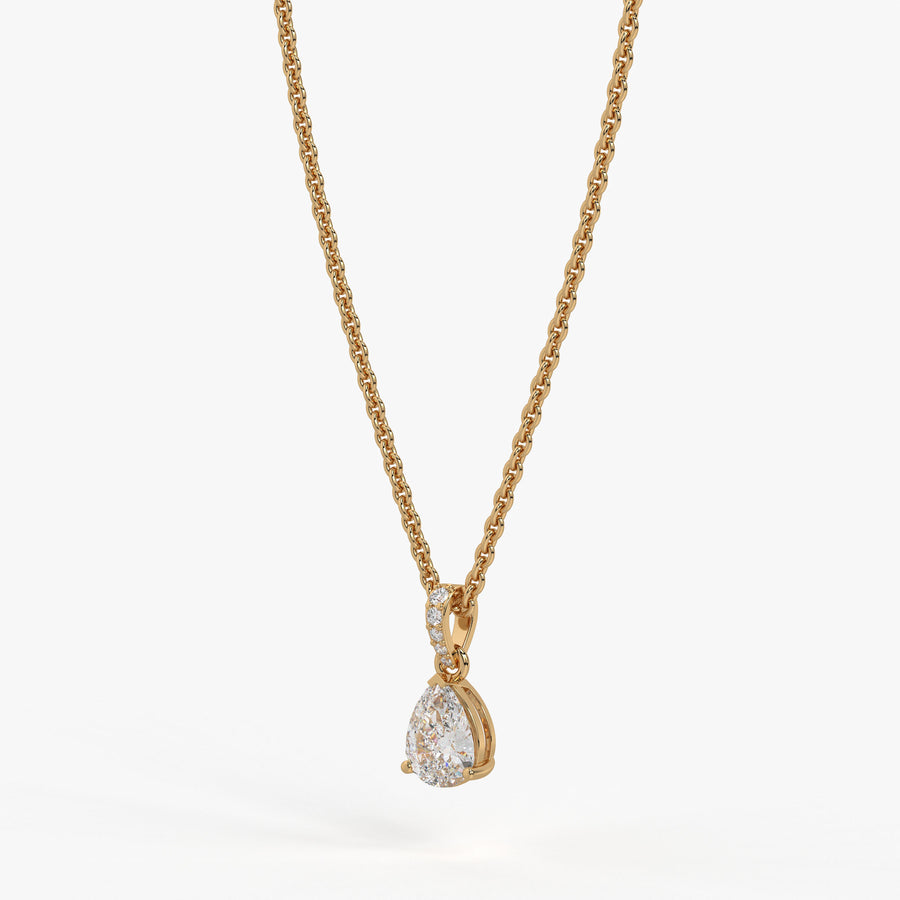Elara Pear Diamond Drop Pendant