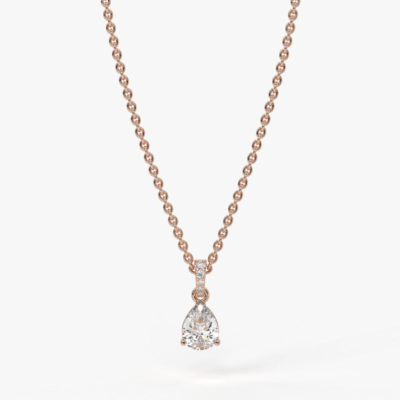 Elara Pear Diamond Drop Pendant
