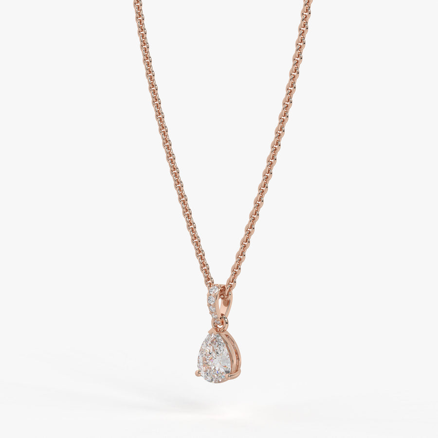 Elara Pear Diamond Drop Pendant