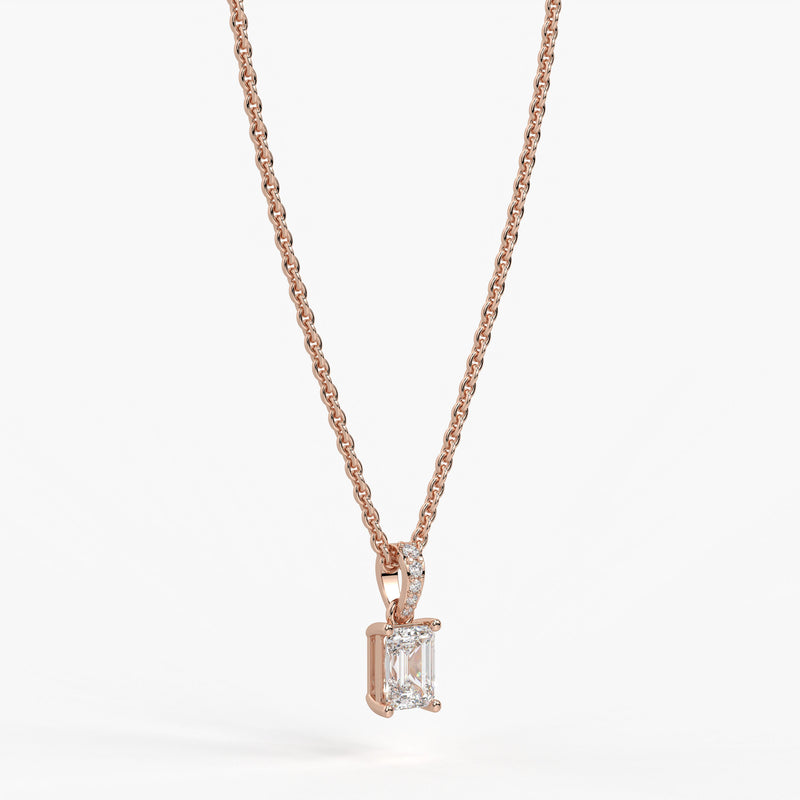 Avera Emerald Diamond Drop Pendant