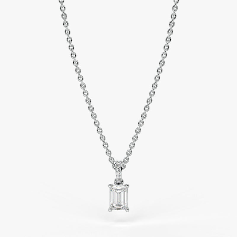 Avera Emerald Diamond Drop Pendant