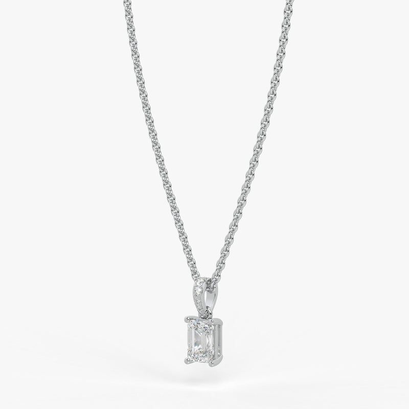 Avera Emerald Diamond Drop Pendant