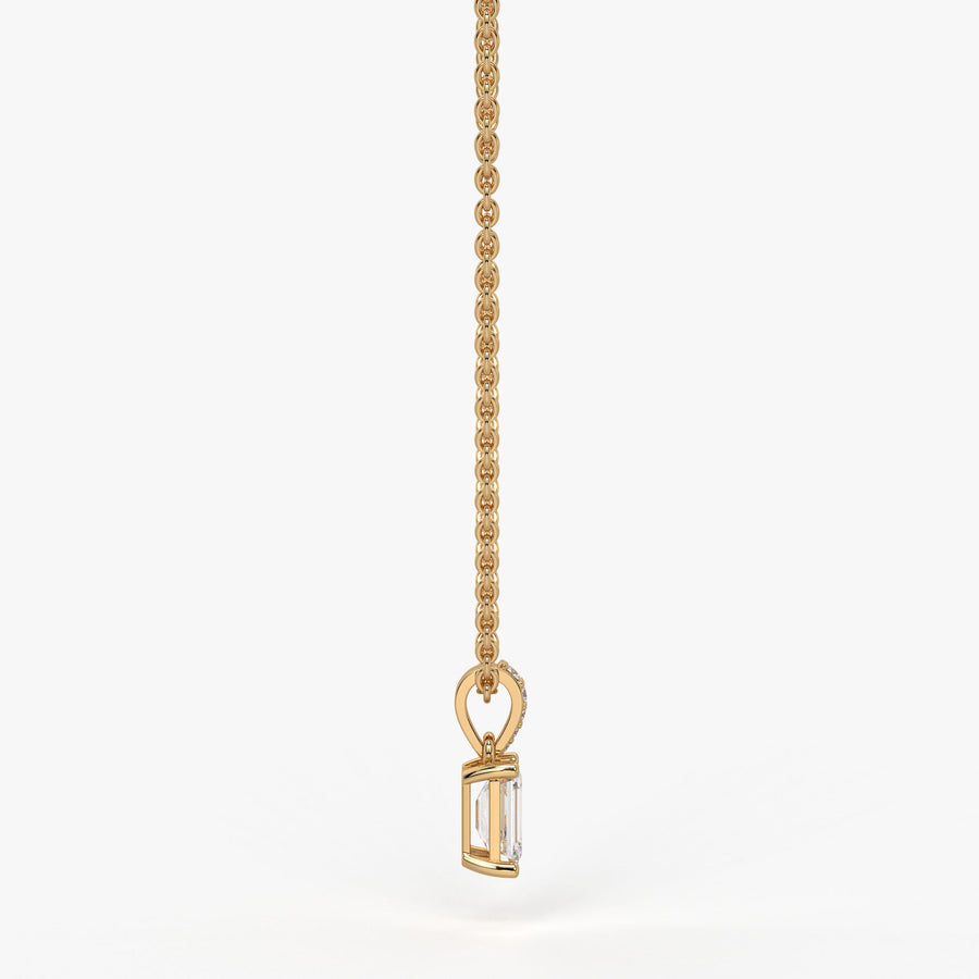 Avera Emerald Diamond Drop Pendant