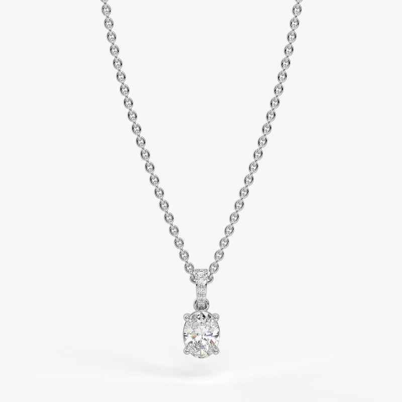 Ovalyn Grace Diamond Drop Pendant