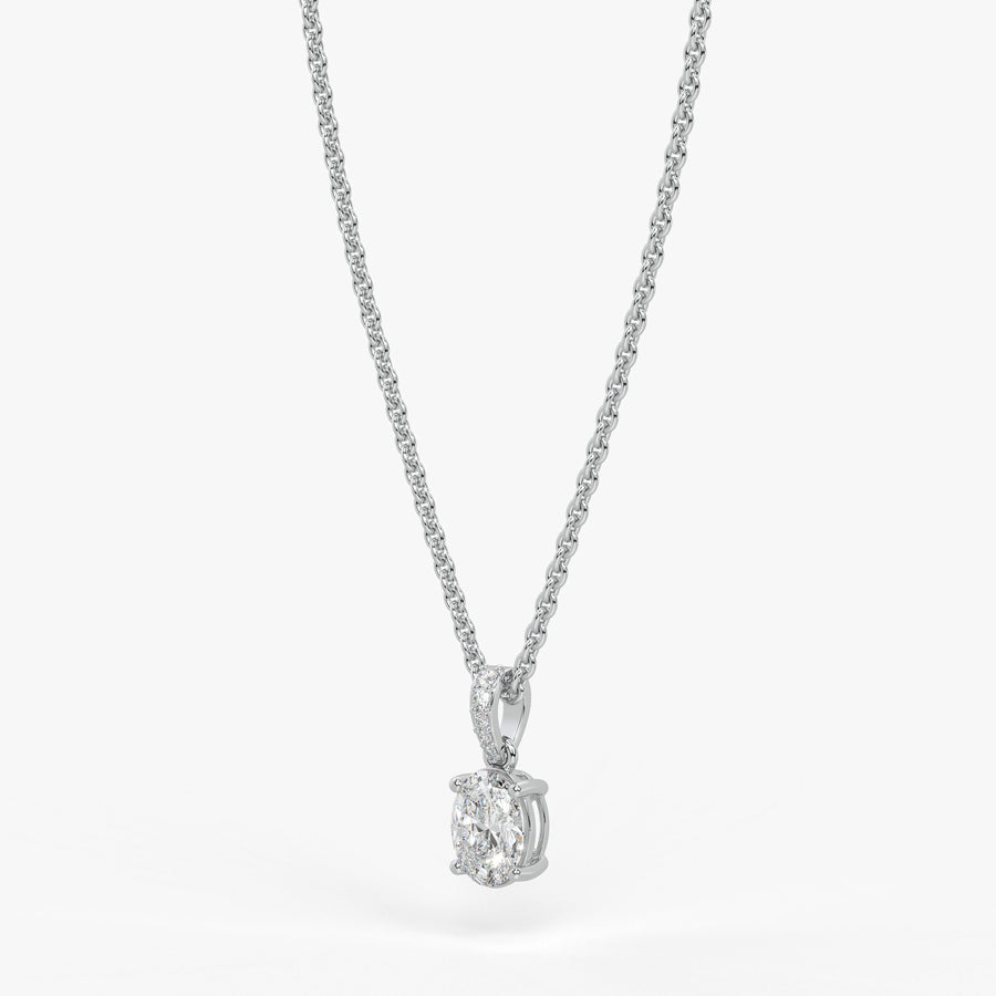 Ovalyn Grace Diamond Drop Pendant