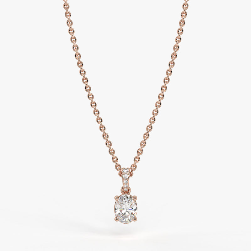 Ovalyn Grace Diamond Drop Pendant