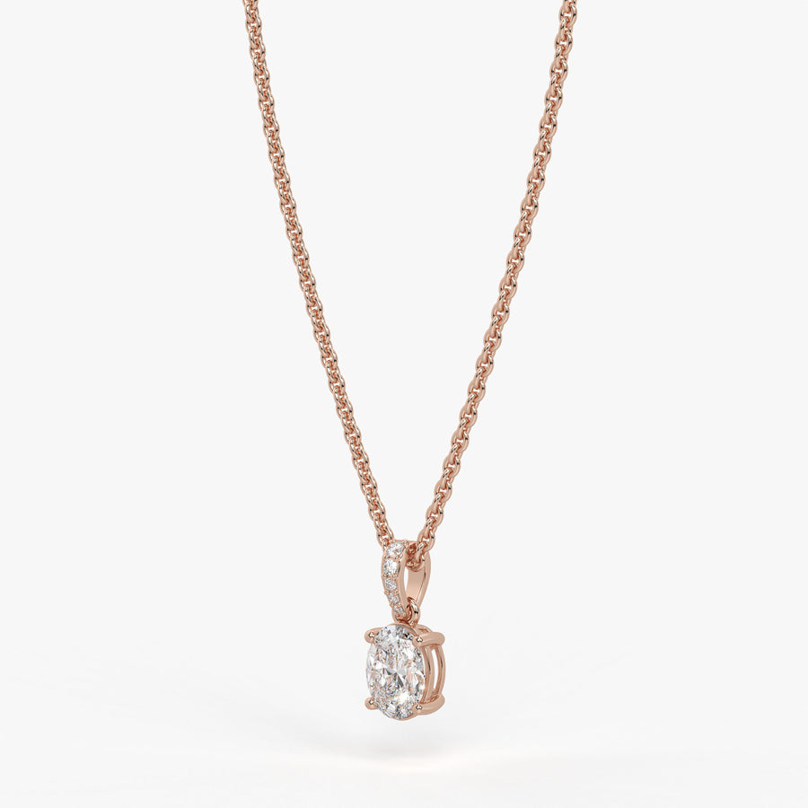 Ovalyn Grace Diamond Drop Pendant