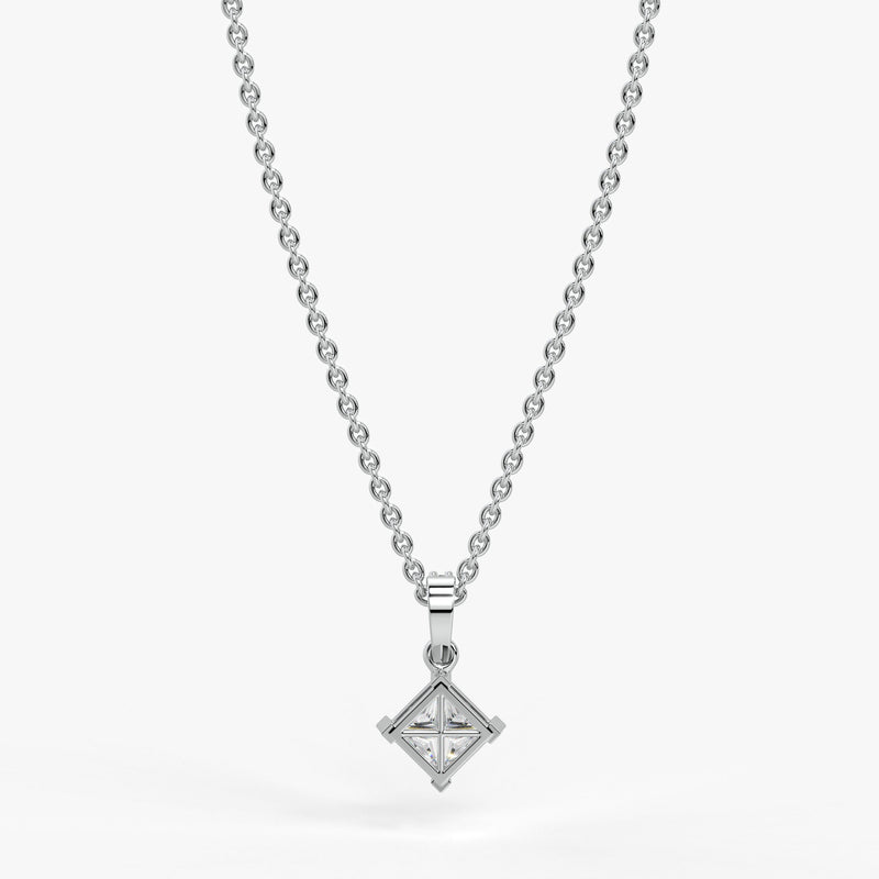 Zayelle Princess Diamond Tilt Pendant