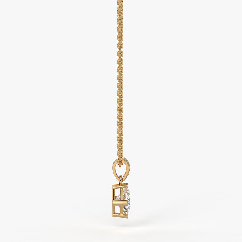 Zayelle Princess Diamond Tilt Pendant