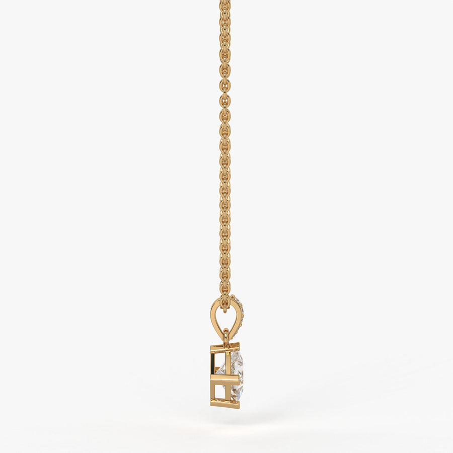 Zayelle Princess Diamond Tilt Pendant