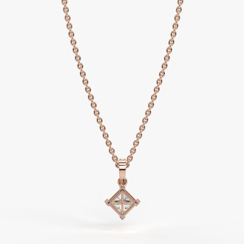 Zayelle Princess Diamond Tilt Pendant