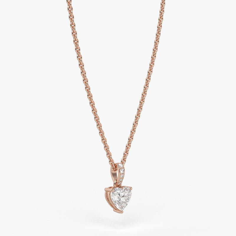 Amielle Heart Diamond Drop Pendant