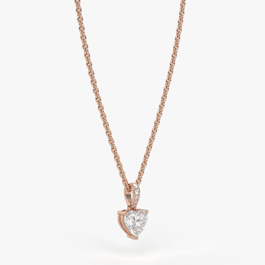 Amielle Heart Diamond Drop Pendant