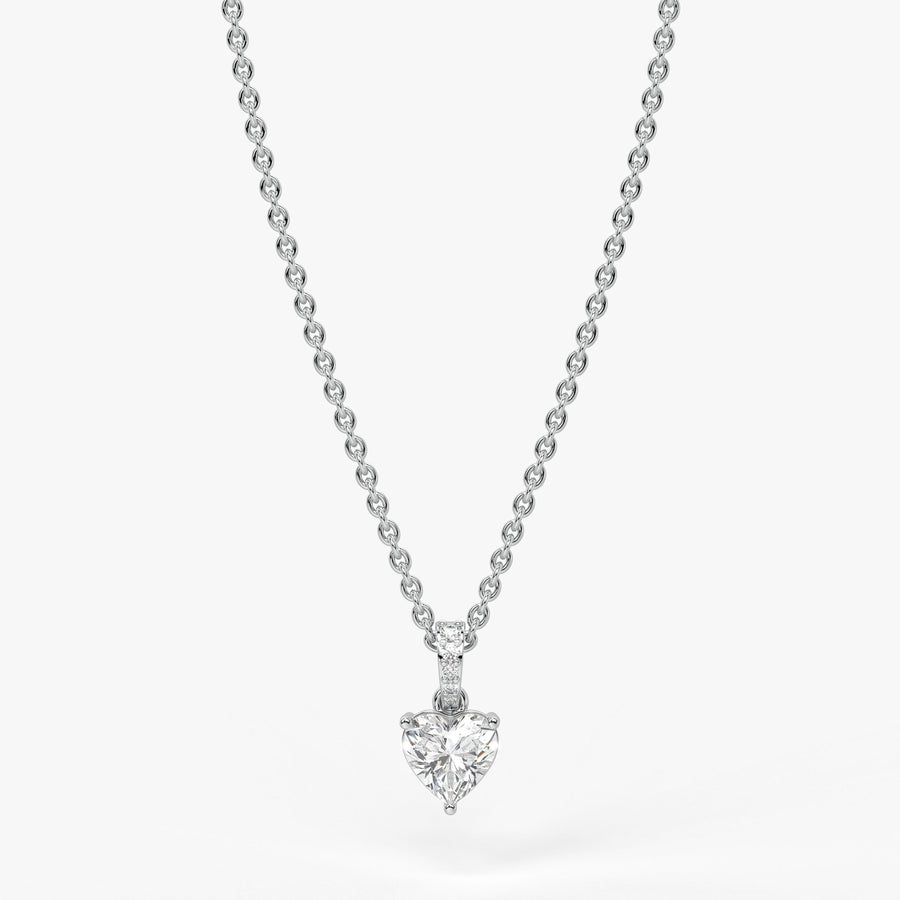 Amielle Heart Diamond Drop Pendant