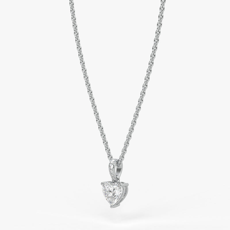 Amielle Heart Diamond Drop Pendant