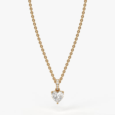 Amielle Heart Diamond Drop Pendant