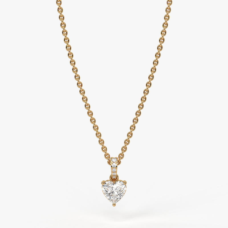 Amielle Heart Diamond Drop Pendant