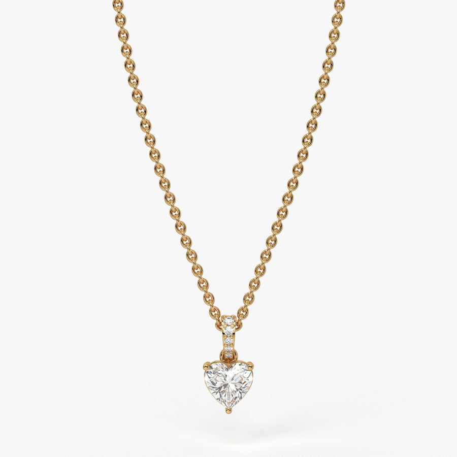 Amielle Heart Diamond Drop Pendant